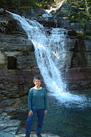 Carol at the cascade
