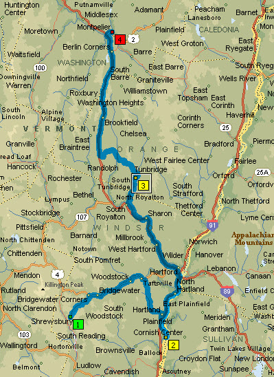 Plymouth to Montpelier