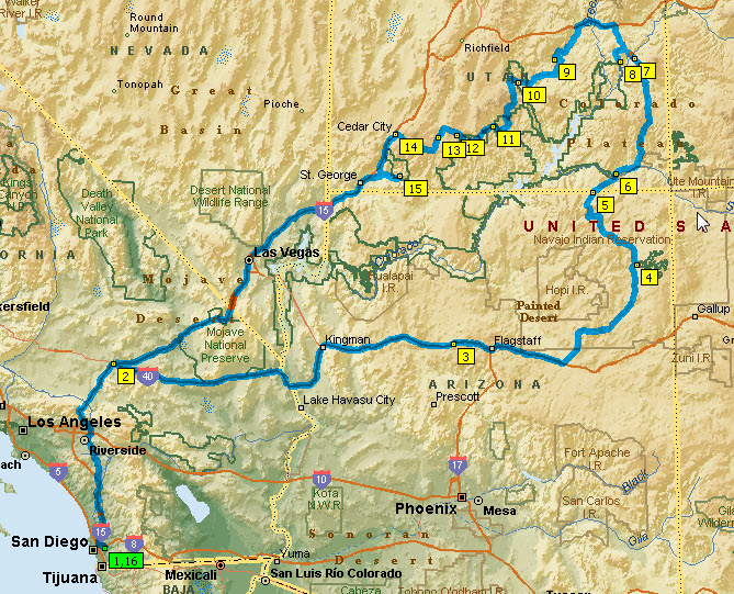Utah 2010 Route